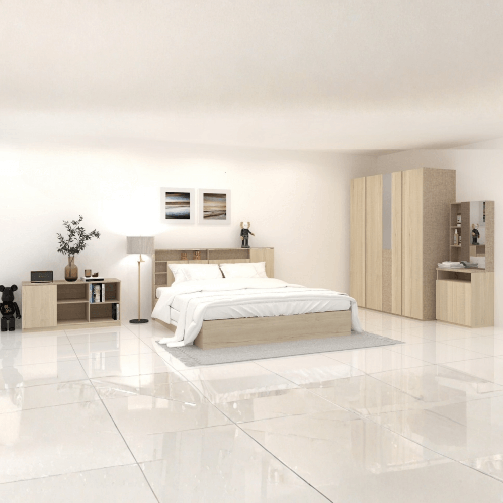 ชุดห้องนอน 6 ฟุต WISDOM DESIGN FURNITURE รุ่น LOTTO สีโซลิค_1